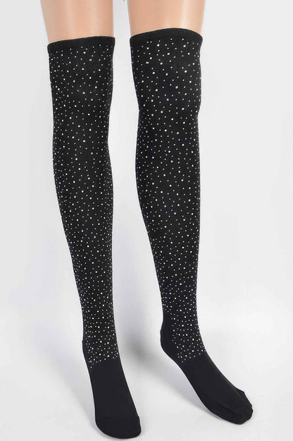 Ab Acrylics Stone Knee High Socks - DD Discount Sales