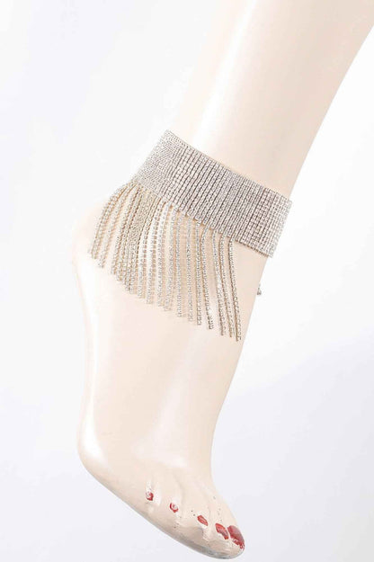 Jeweled Rhinestone Drop Anklet - DD Discount Sales