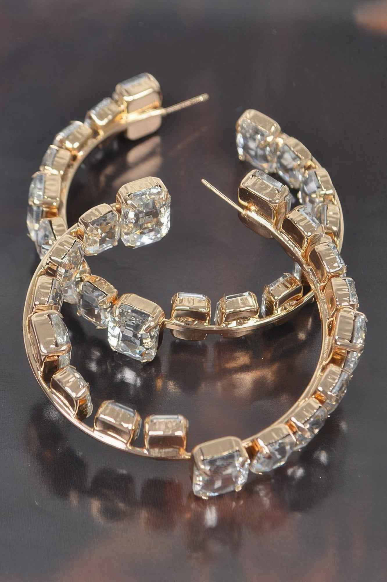 Stone Hoop Earring - DD Discount Sales