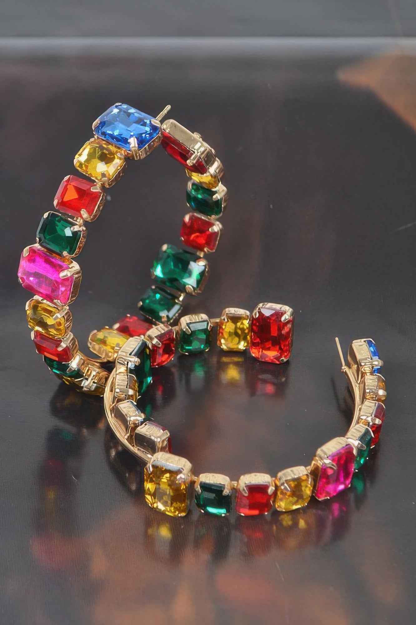 Stone Hoop Earring - DD Discount Sales