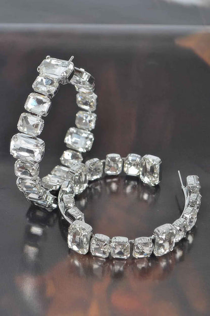 Stone Hoop Earring - DD Discount Sales