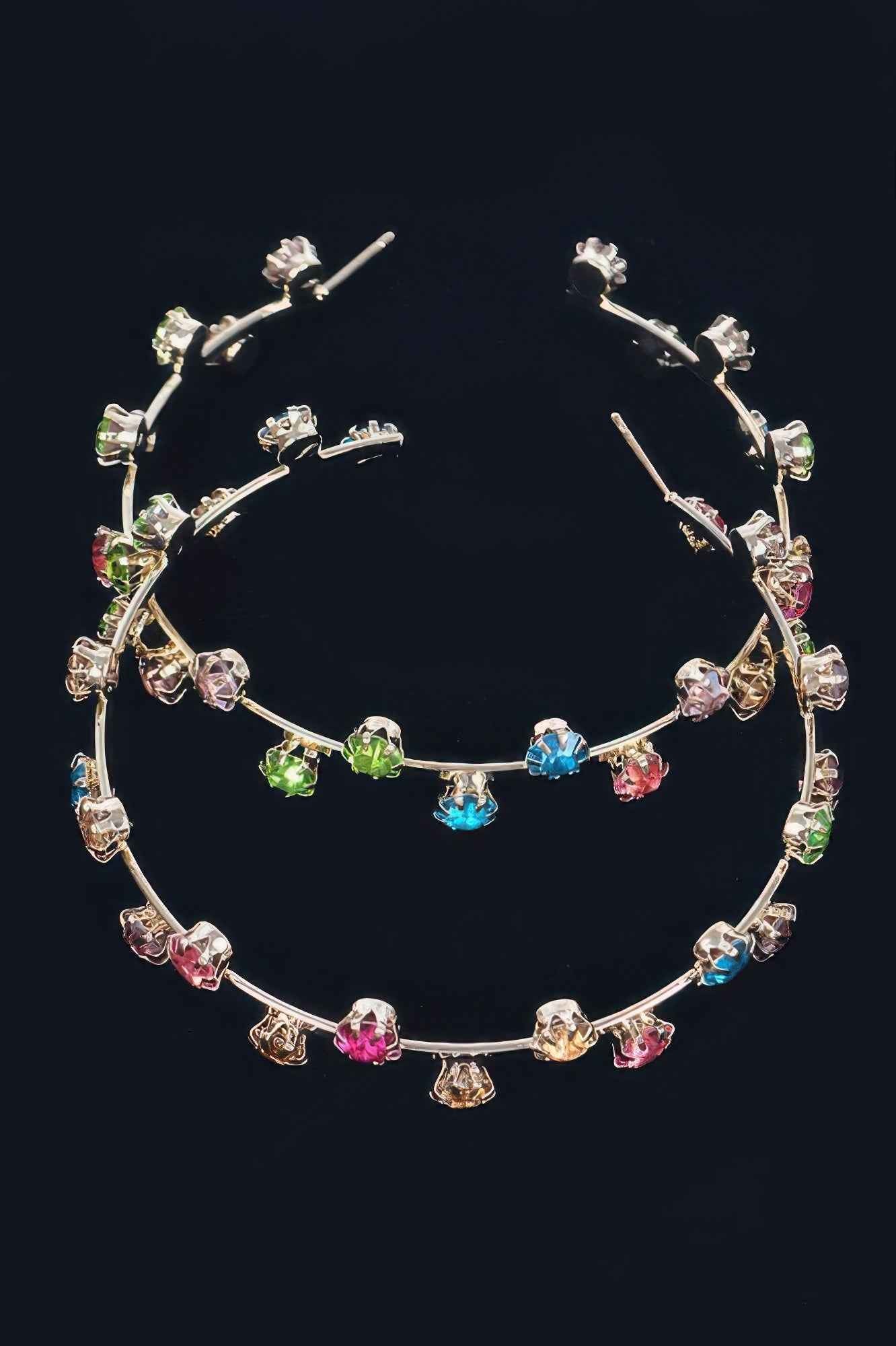 Rhinestone Hoop Earring - DD Discount Sales
