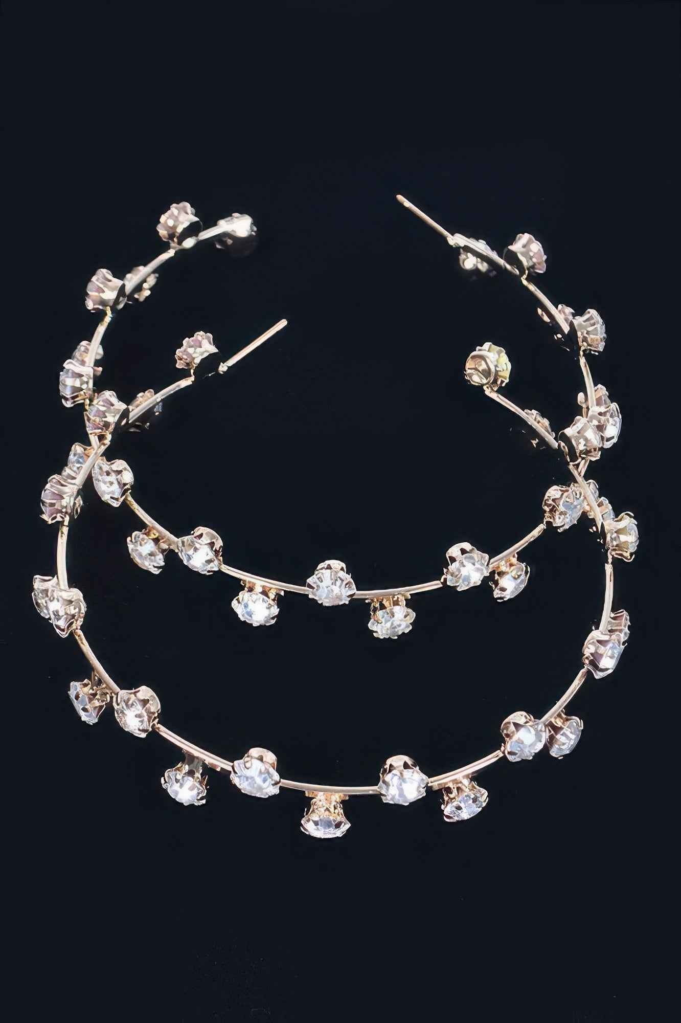 Rhinestone Hoop Earring - DD Discount Sales