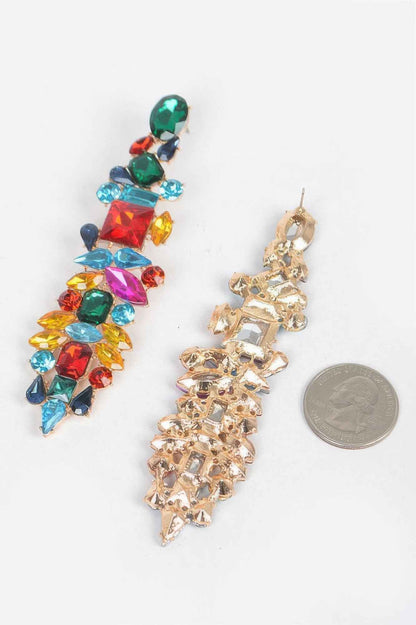 Multi Rhinestone Earring - DD Discount Sales