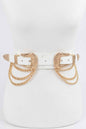 Multi Metal Chain Layered Stretch Belt - DD Discount Sales