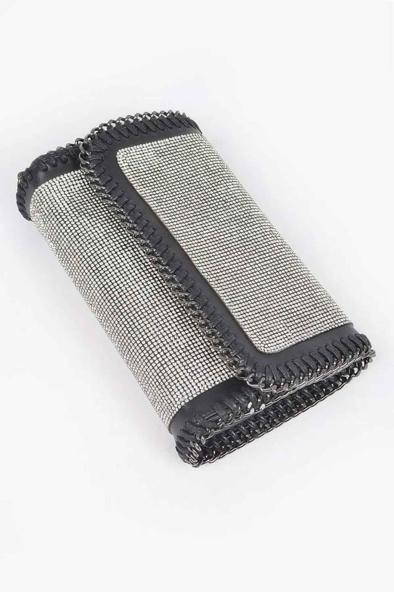 Multi Color Rhinestone Chain Braided Clutch - DD Discount Sales
