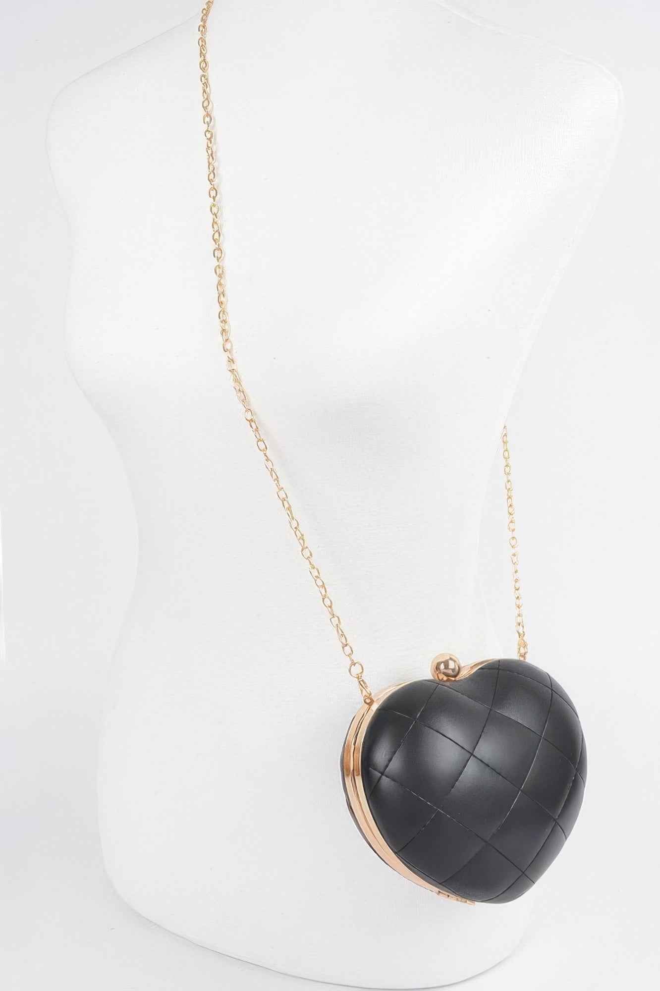 Quilted Heart Crossbody Bag - DD Discount Sales