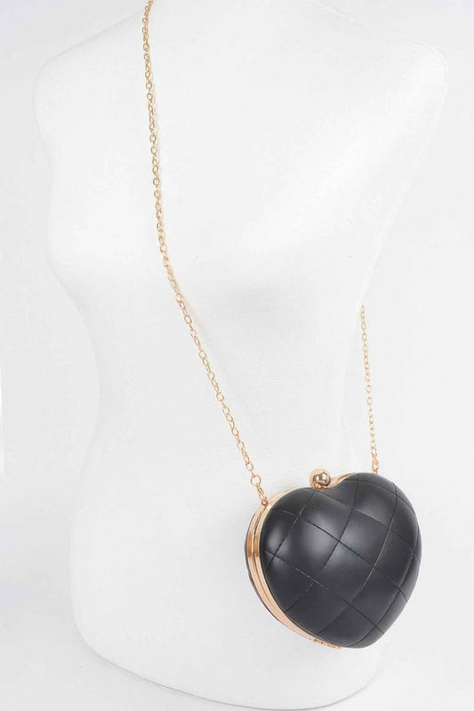Quilted Heart Crossbody Bag - DD Discount Sales