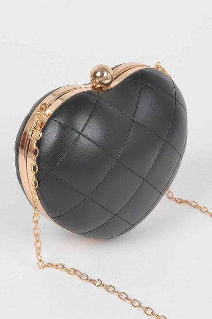 Quilted Heart Crossbody Bag - DD Discount Sales