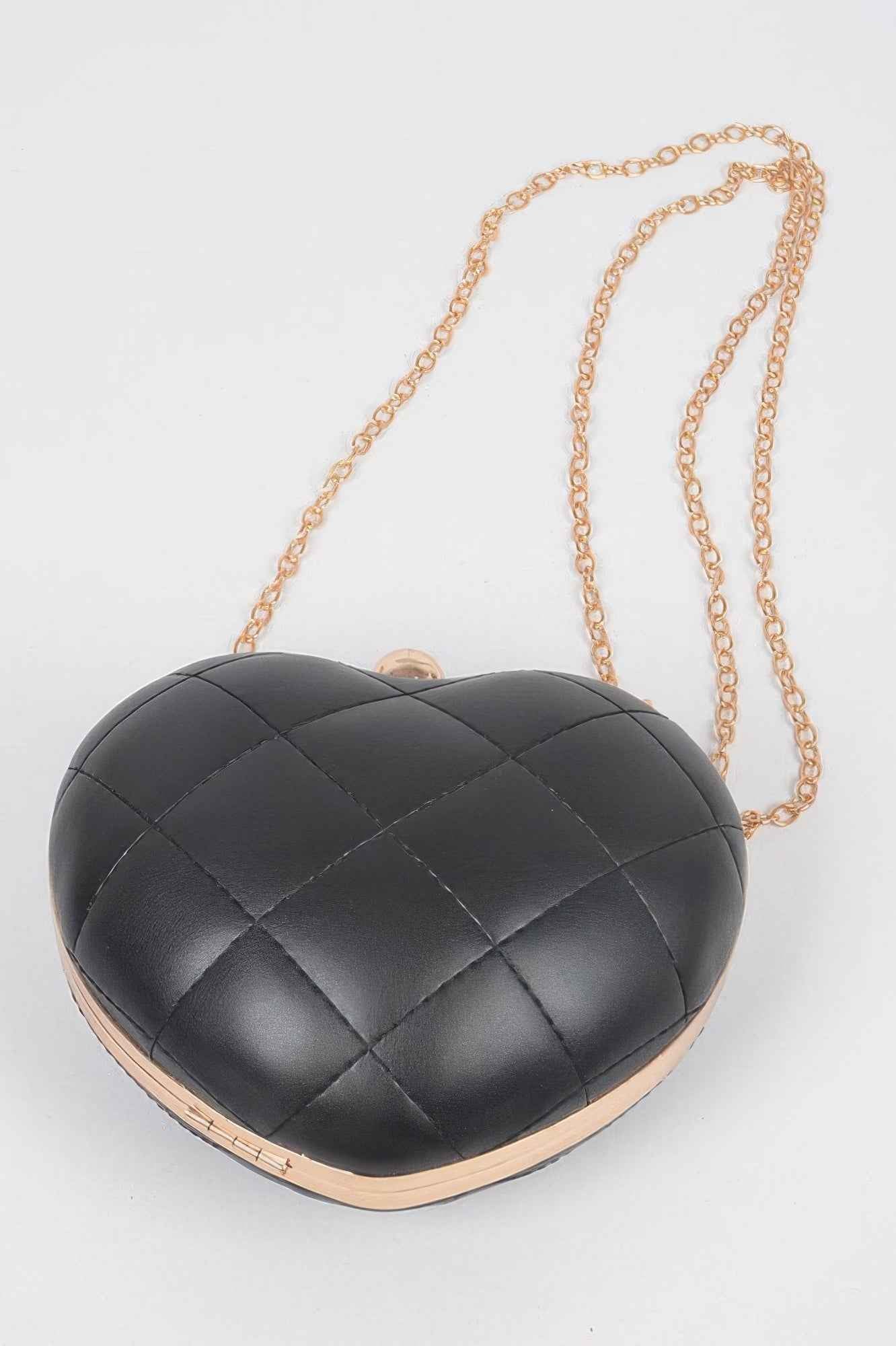 Quilted Heart Crossbody Bag - DD Discount Sales