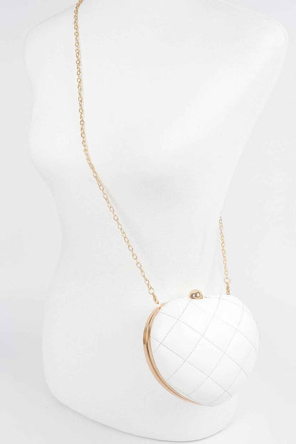 Quilted Heart Crossbody Bag - DD Discount Sales