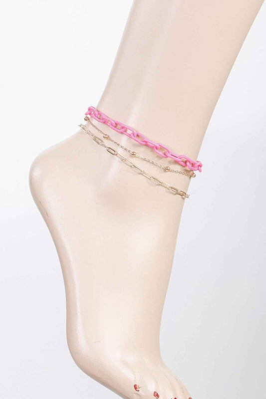 Multi Link Chain Anklet - DD Discount Sales