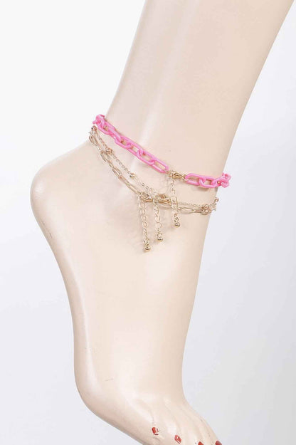 Multi Link Chain Anklet - DD Discount Sales