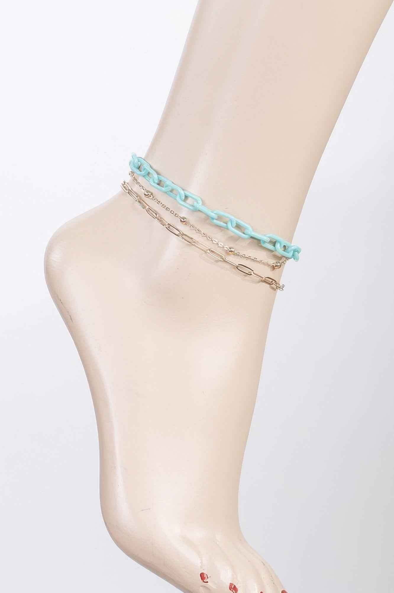 Multi Link Chain Anklet - DD Discount Sales
