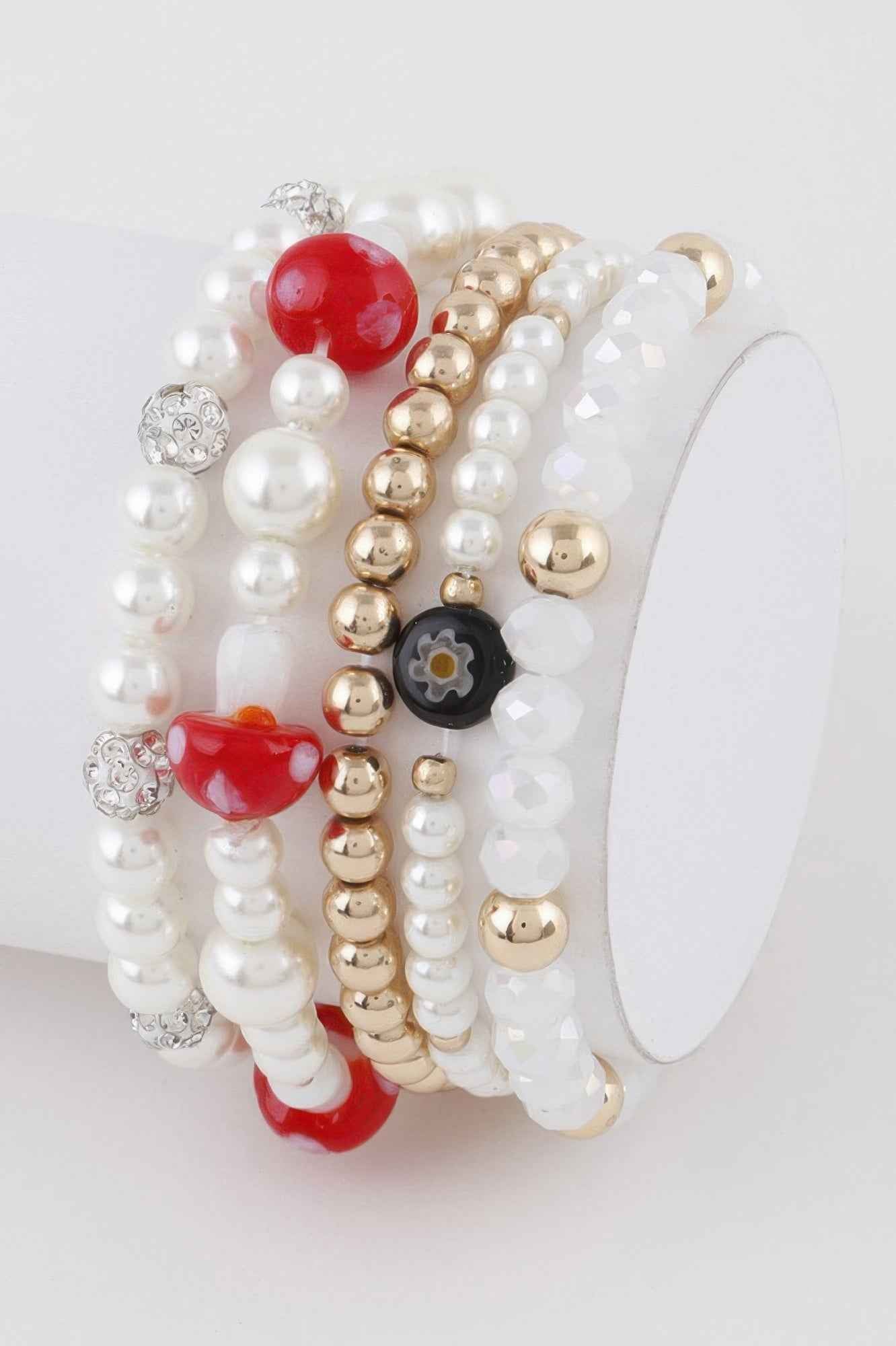 Beaded Mushroom Bracelet - DD Discount Sales