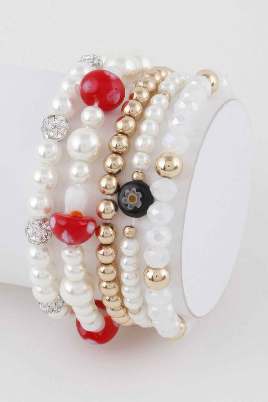 Beaded Mushroom Bracelet - DD Discount Sales
