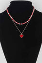 Layered Heart Chain Necklace - DD Discount Sales