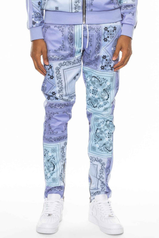 Paisley Bandana Print Track Pants - DD Discount Sales