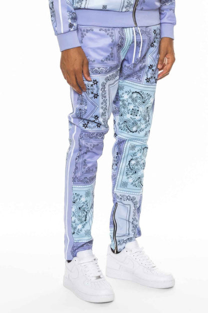 Paisley Bandana Print Track Pants - DD Discount Sales