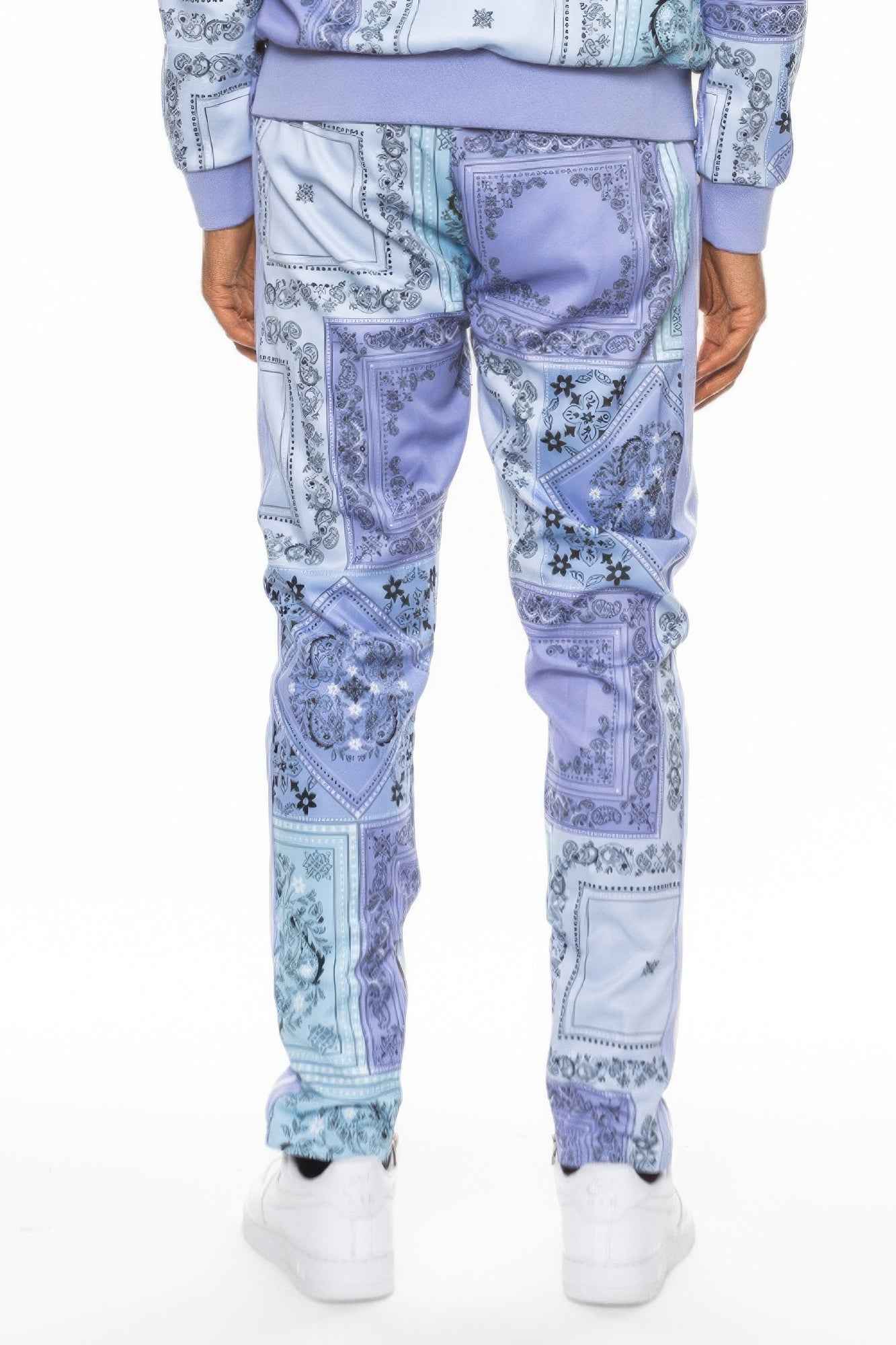 Paisley Bandana Print Track Pants - DD Discount Sales