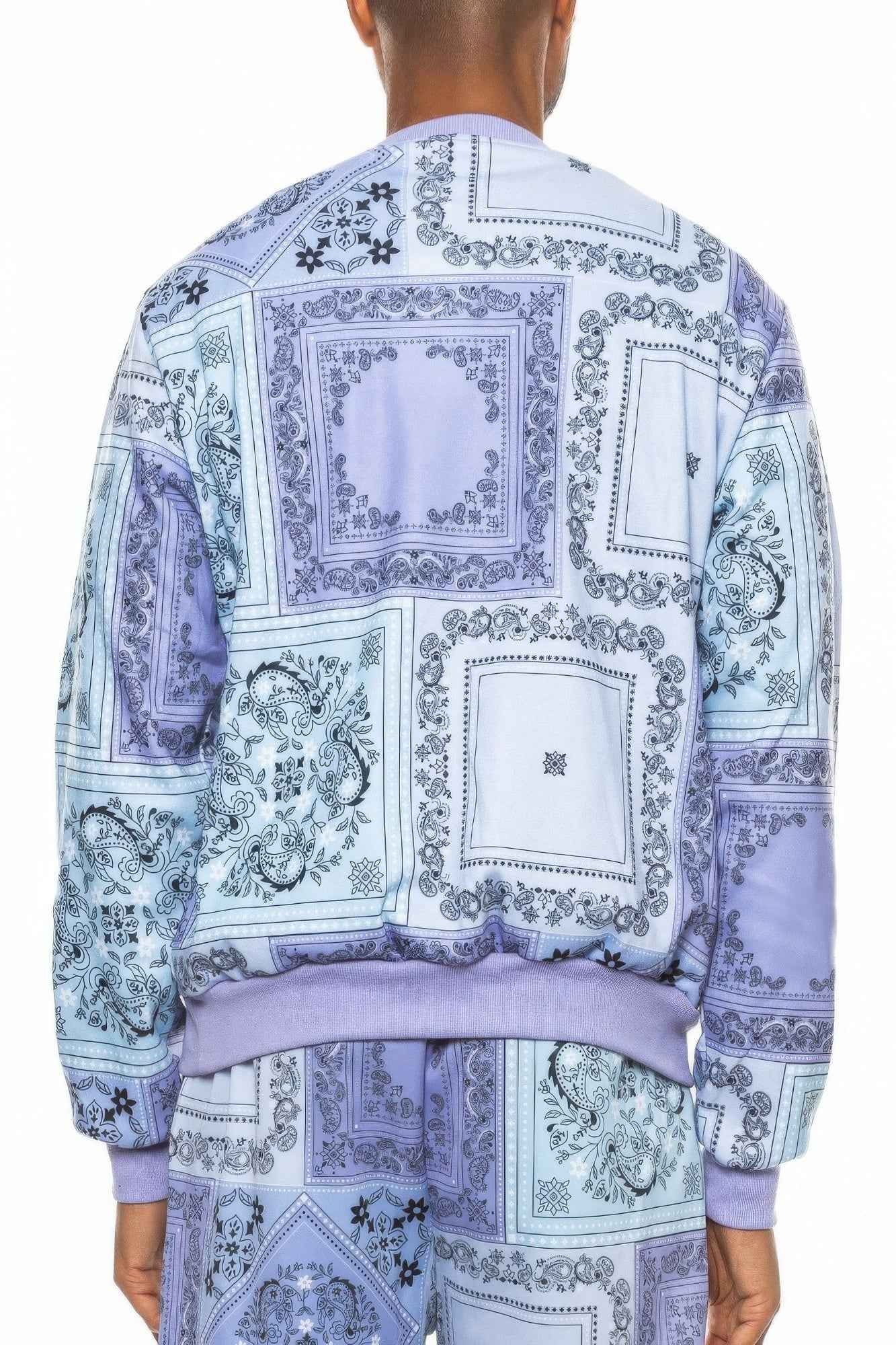 Paisley Bandana Print Crewneck - DD Discount Sales