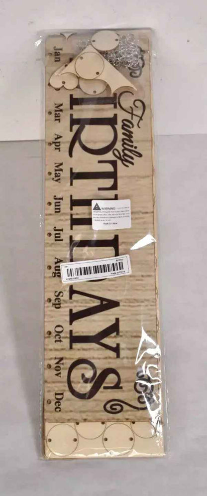 wooden birthday calendar - DD Discount Sales