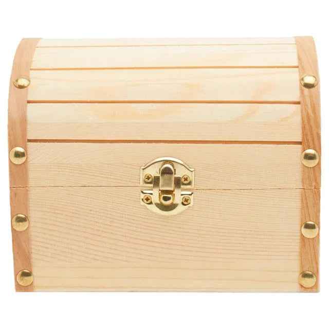 Unfinished Wooden Treasure Chest - DD Discount Sales