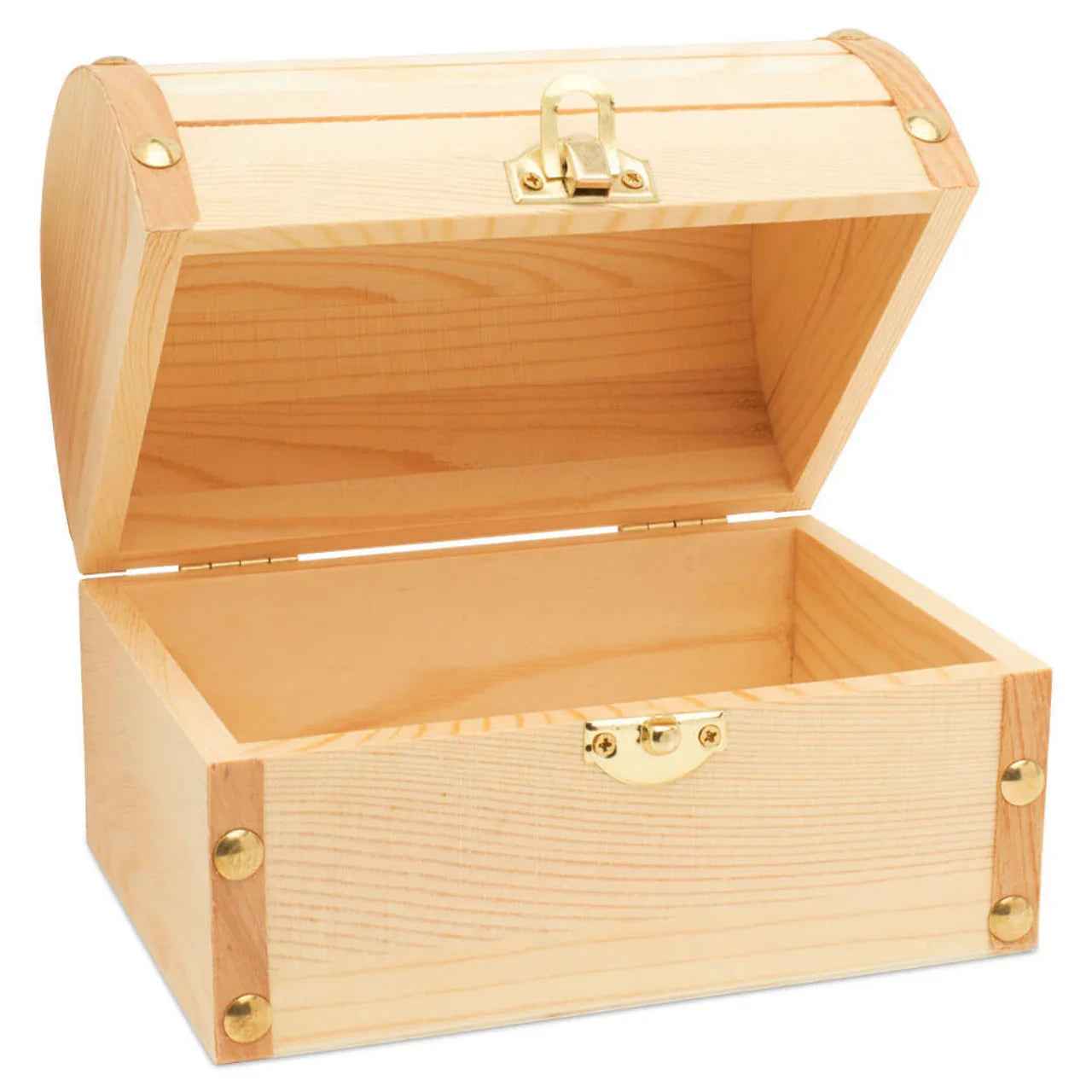 Unfinished Wooden Treasure Chest - DD Discount Sales