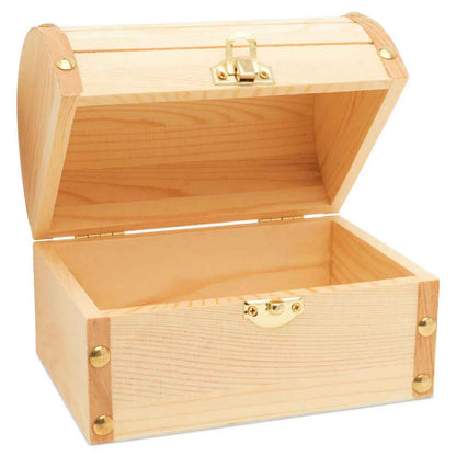 Unfinished Wooden Treasure Chest - DD Discount Sales
