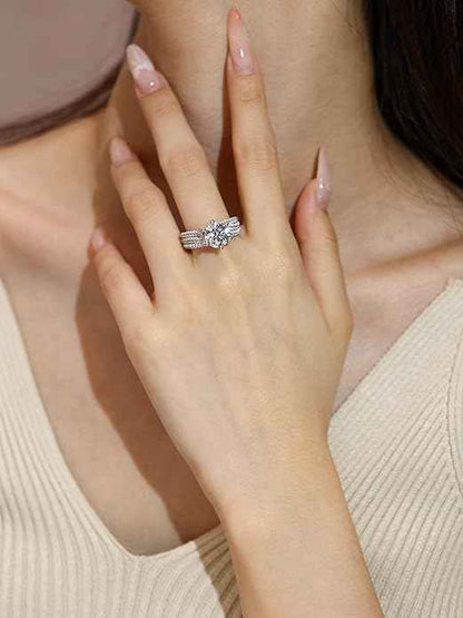5ct Moissanite Engagement Rings For Women, 11MM Center Stone, D Color VVS1 Created Moissanite Wedding Promise Proposal Rings For Women Her, Anniversary Luxurious Bridal Gift - DD Discount Sales