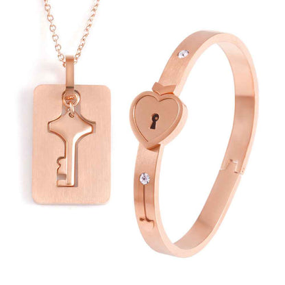 Men And Women Couple Love Lock Alloy Bracelet - DD Discount Sales