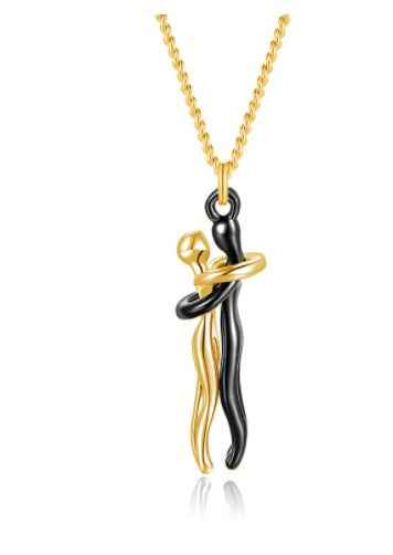 Love Hug Necklace Unisex Men Women Couple Jewelry Simple Temperament Clavicle Chain Valentines Day Lover Gift - DD Discount Sales