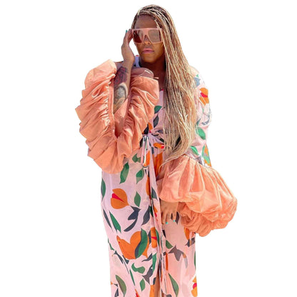 Holiday Sun Protection Shirt Beach Print Blouse Coat - DD Discount Sales