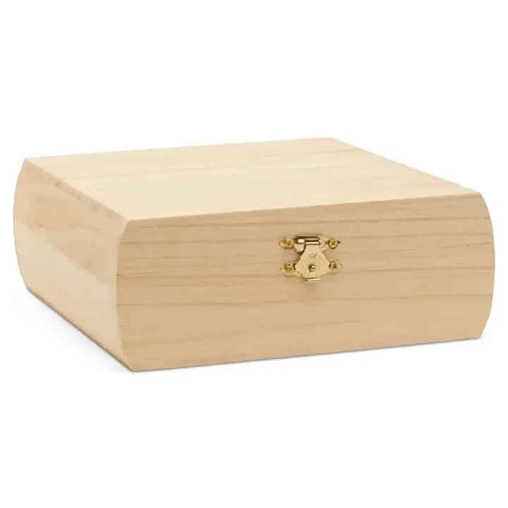 Unfinished Wooden Hinged Box - DD Discount Sales